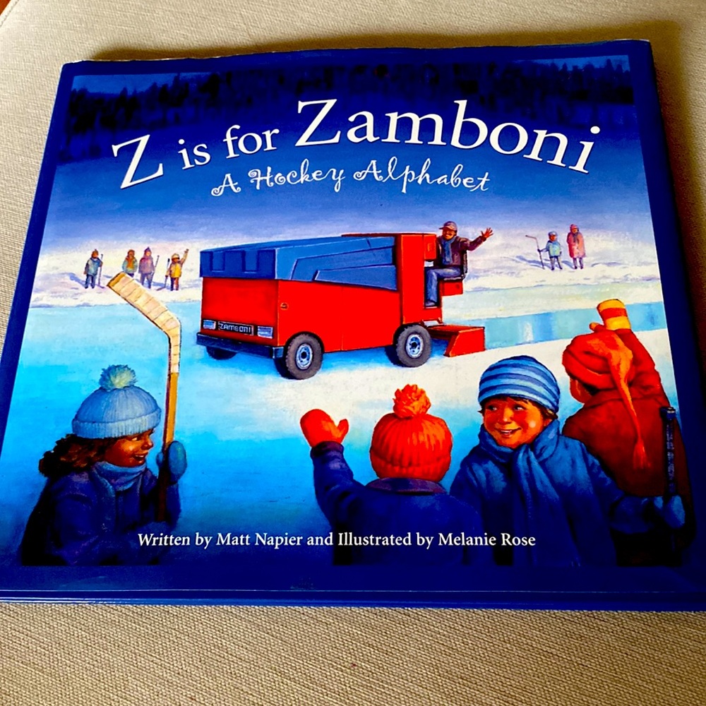 Z is for Zamboni Hockey ABC Alphabet Letter Hardback Book